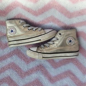 Gold Converse High Tops